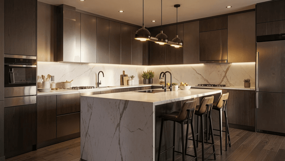 Smart Modular Kitchen with Storage Island