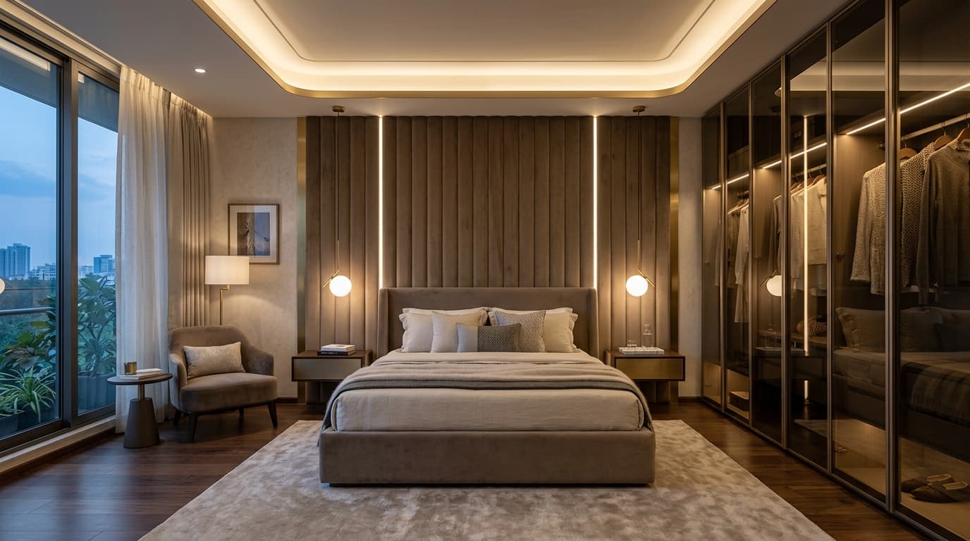 Master Bedroom Suite & Tinted Glass Walk-In Wardrobe